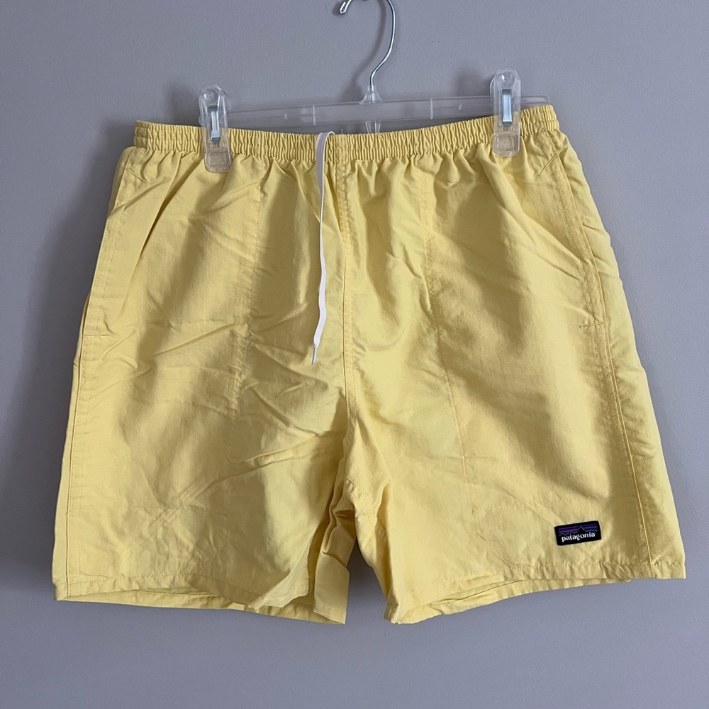 Yellow Patagonia Baggies Swim Trunks, M